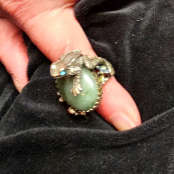 'Sweet Romance USA' .925 Silver Sculpture Frog Ring ๐ Adjustable NEW - Picture 7 of 10